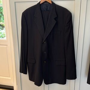 Lubiam navy pinstripe suit